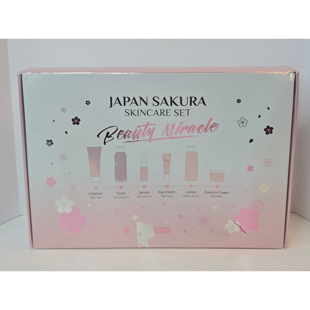 Laikou Japan Sakura Skincare Set 6 Pc Beauty‎ Miracle Niacinamide Vitamin C NEW